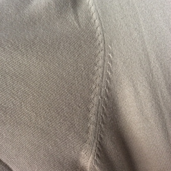 Linea Louis Dell Olio Knit Dress Gold Beaded Neck Short Sleeves - Picture 6 of 11